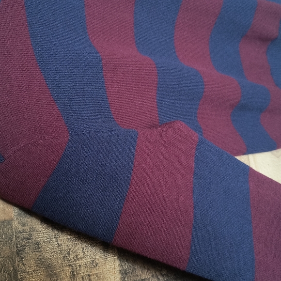 Polo Ralph Lauren 100% Wool Rugby Striped Crew Neck Sweater Med 10-12 Boys - Picture 3 of 16